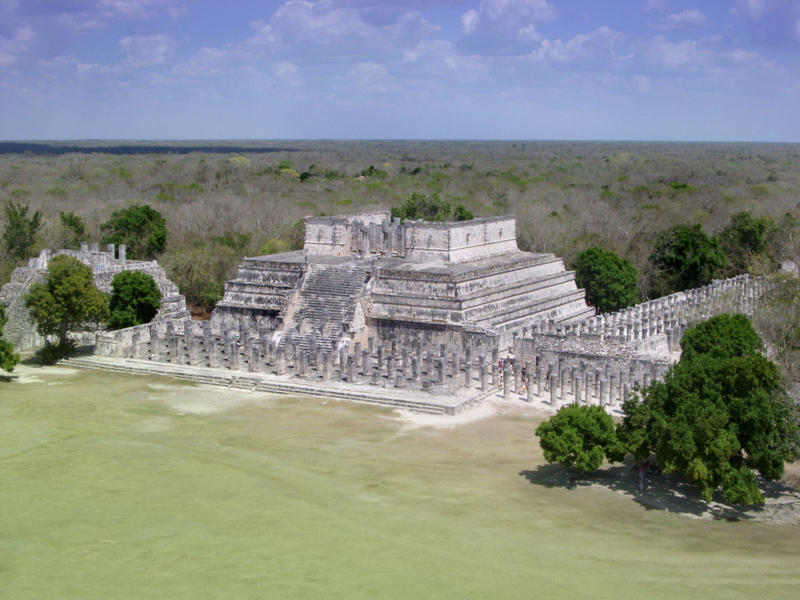 myan temple runis at chichen itza, quintana roo, mexico